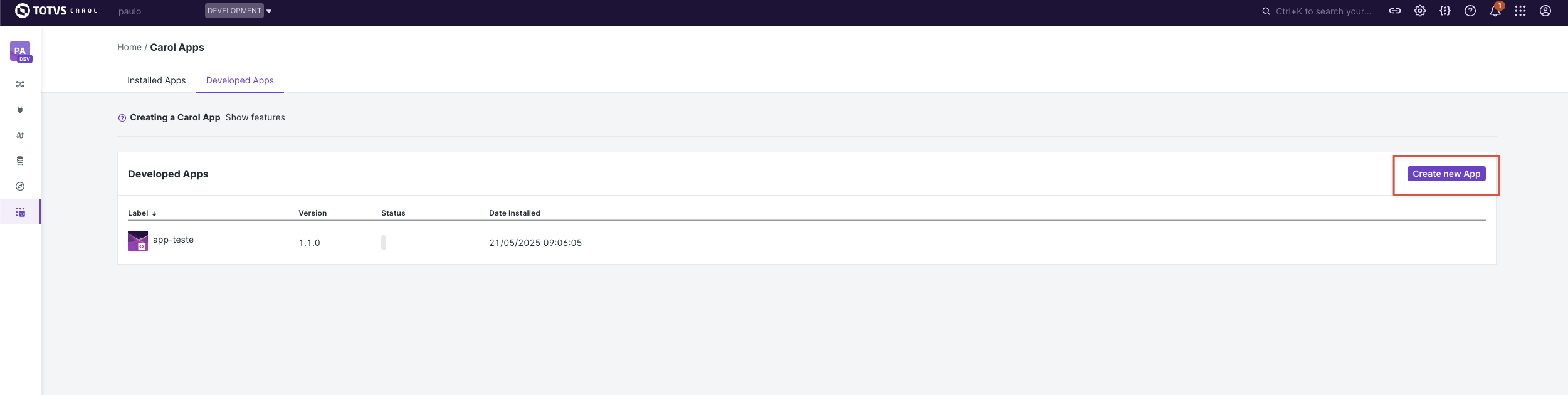 Carol App - Web APP Step 3