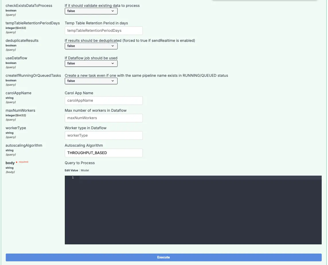 ProcessQuery Parameters 2