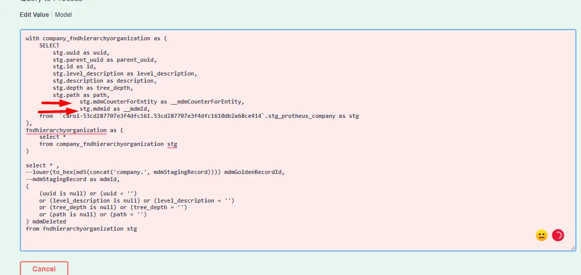 SQL Processing Staging