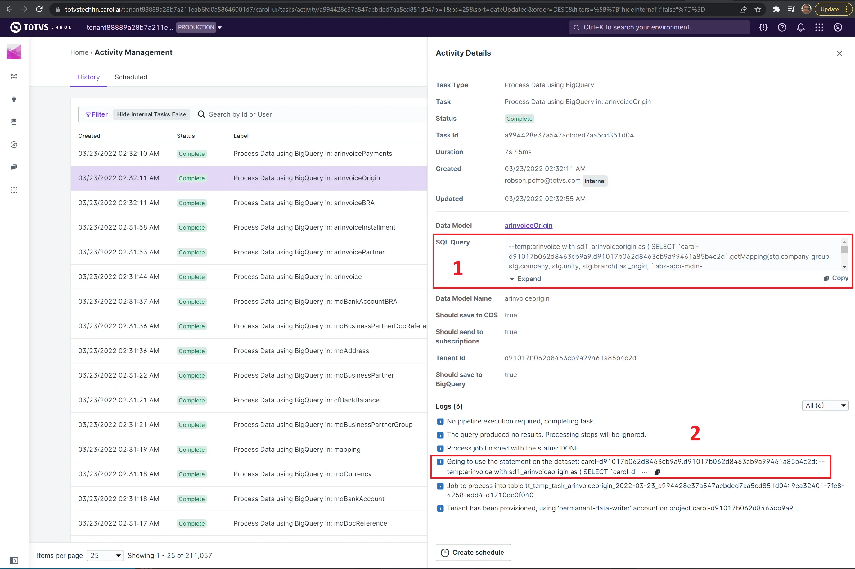 Task Activity Management