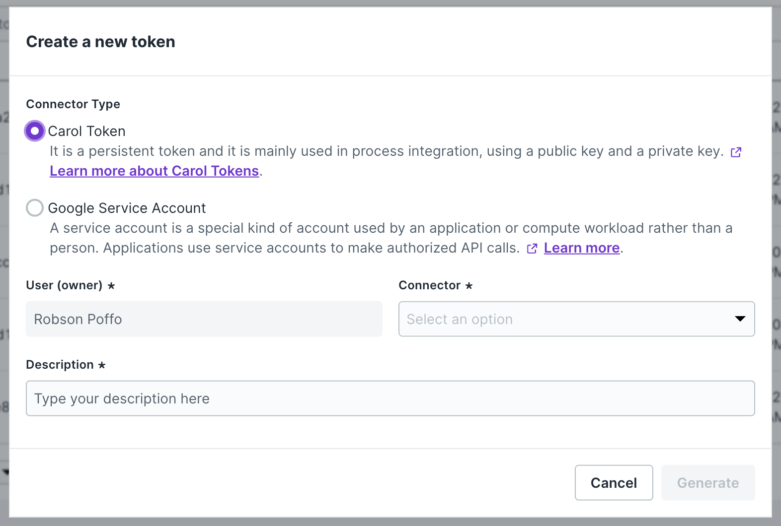 Tenant Admin - Tokens - Create