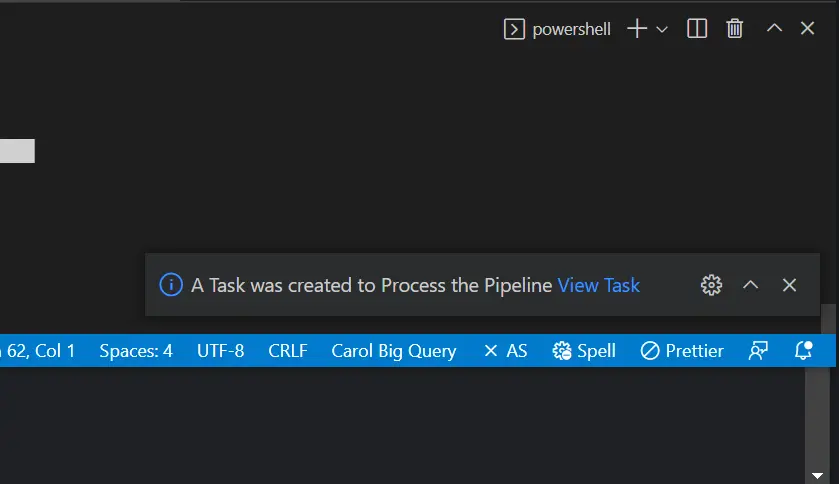 VSCode Process Pipeline