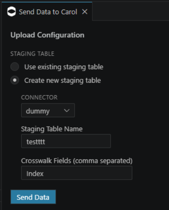 VSCode Upload Data - Configuration