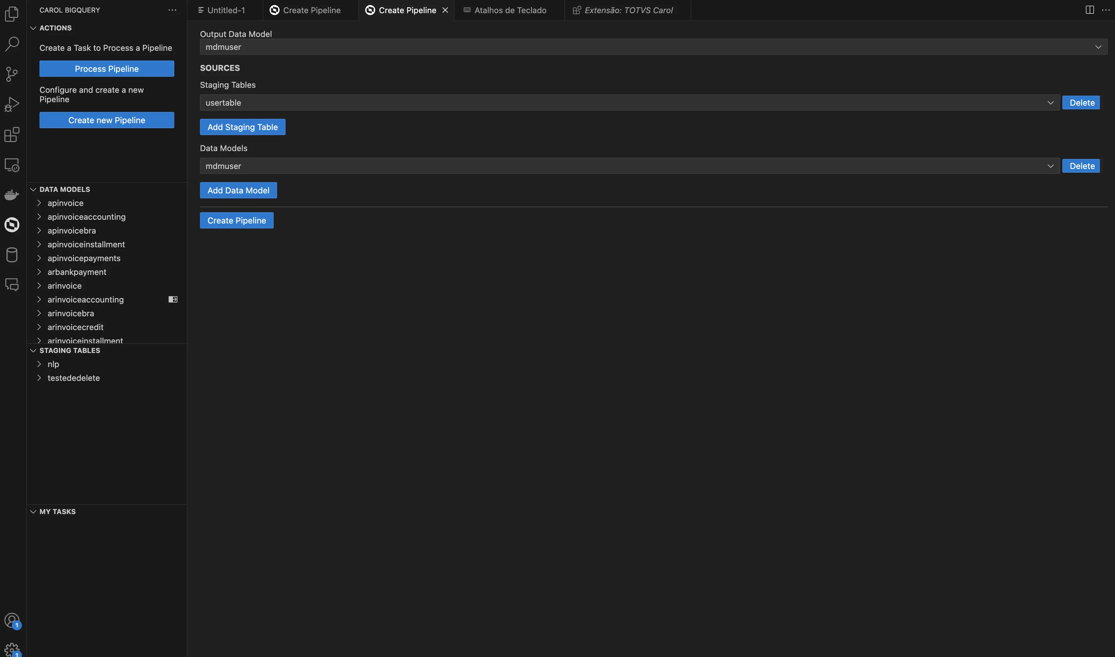 VSCode Create Pipeline